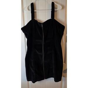 SO Velvet Like Corduroy Zip Up Mini Dress New with Tags 2X